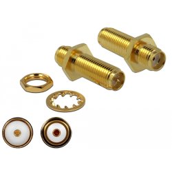 Delock Adapter SMA Buchse zu RP-SMA Buchse zum Einbau 3 GHz