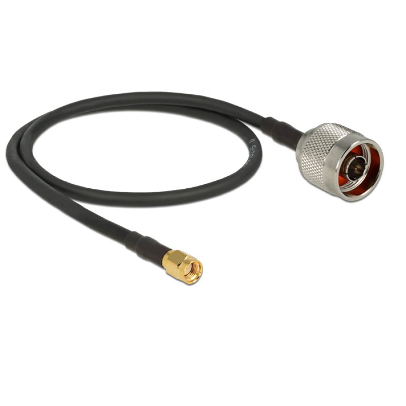 Delock Antennenkabel N Stecker RP-SMA Stecker CFD200 0,5 m low loss