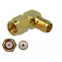 Delock Adapter SMA Stecker zu SMA Buchse 90° 3 GHz