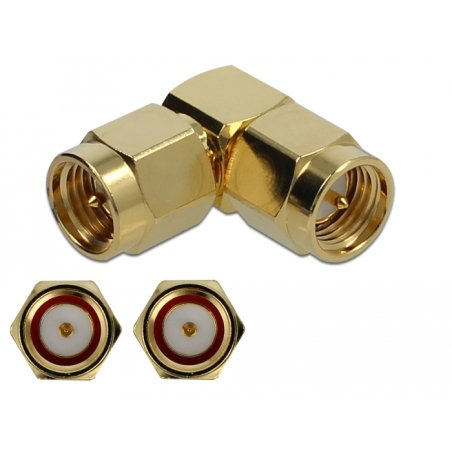 Delock Adapter SMA Stecker zu SMA Stecker 90° 10 GHz