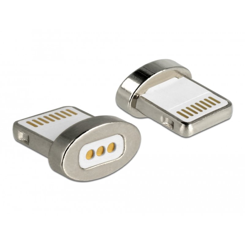 DeLOCK 65928 cable gender changer 8 pin Lightning magnet interface Silver