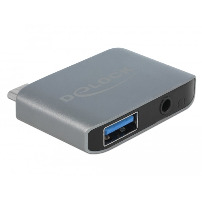 Delock Audio Adapter USB Type-C™ Stecker - Klinkenbuchse 3,5 mm USB 3.0 A Buchse
