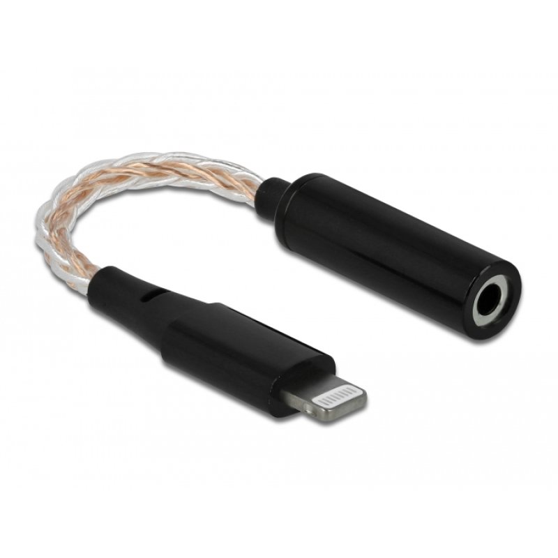 DeLOCK 66317 mobile phone cable Black 0.105 m 3.5mm Lightning