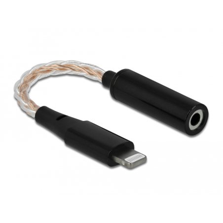 DeLOCK 66317 mobile phone cable Black 0.105 m 3.5mm Lightning