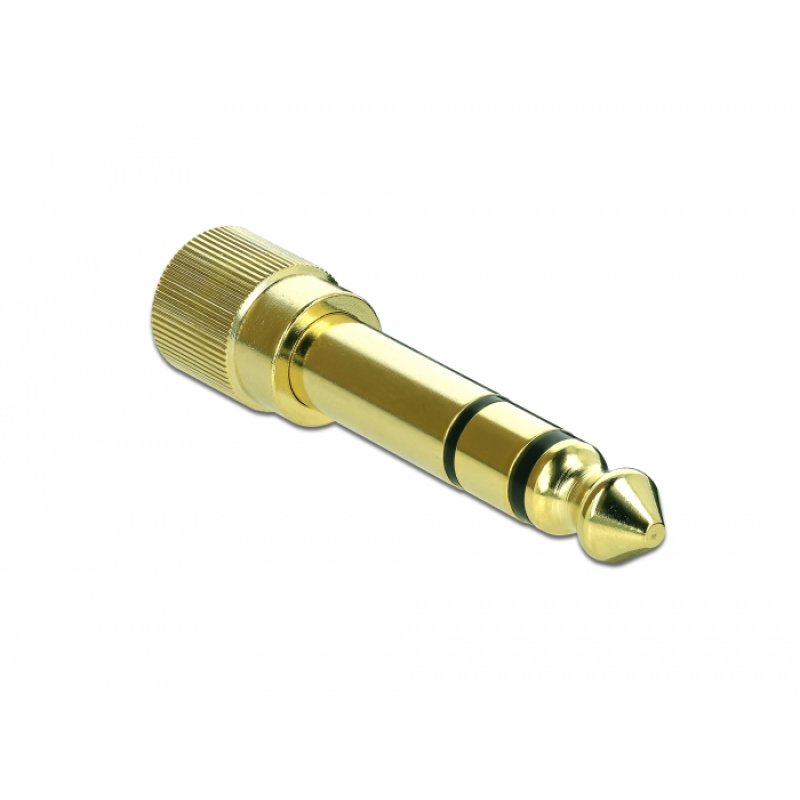 DeLOCK 66390 changeur de genre de câble 3.5 mm 6.35 mm Or