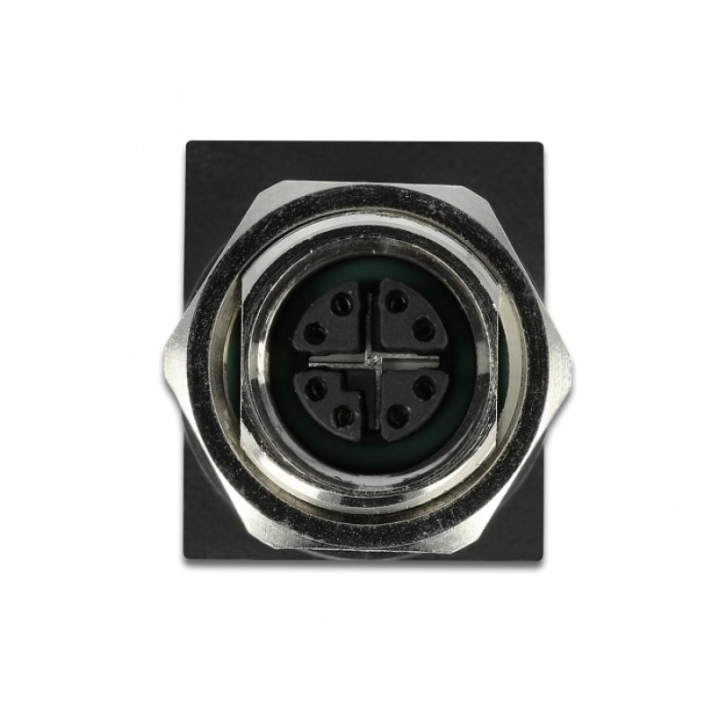 DeLOCK 66316 cable gender changer M12 RJ45 Black