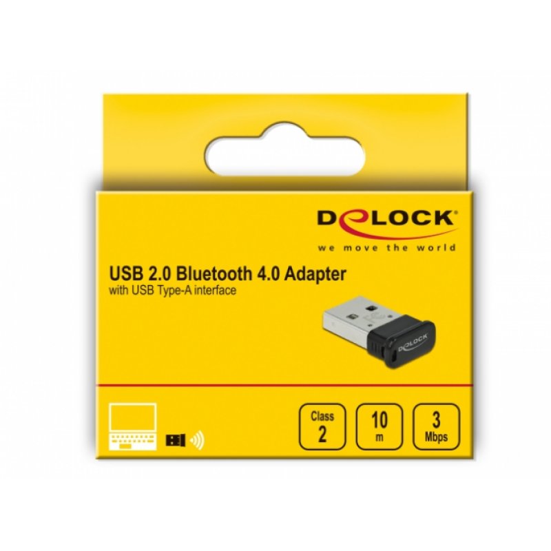 DeLOCK USB 2.0 Bluetooth 4.0 Adapter USB Type-A