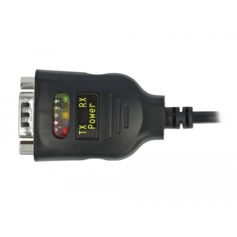 Delock Adapter USB Type-C™ zu 1 x Seriell RS-232 DB9 mit 15 kV ESD Schutz