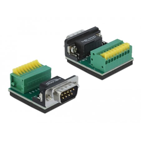 DeLOCK 66321 wire connector 1 x serial Sub-D 9, 1 x 9 pin Black, Green, Silver, Yellow