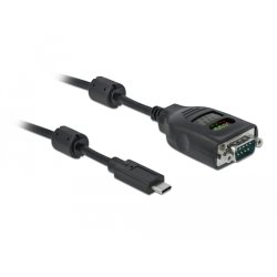 DeLOCK Adaptateur USB Type-C à Serial DB9 avec testeur 9 LED RS-232