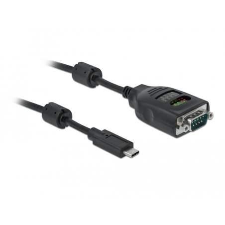 DeLOCK USB Type-C to Serial DB9 Adapter with 9 LED RS-232 Tester