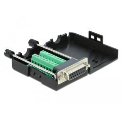DeLOCK D-Sub15 female to Terminal Block with Enclosure