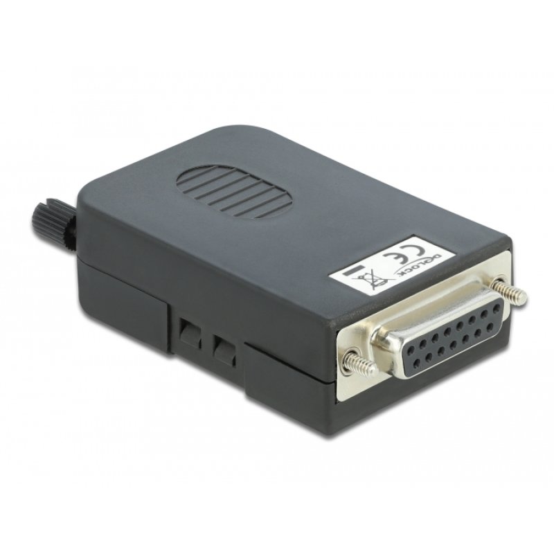 DeLOCK D-Sub15 female to Terminal Block with Enclosure