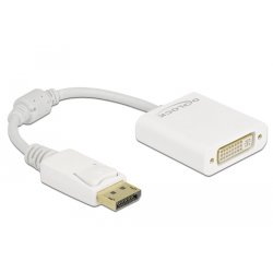 Delock Adapter DisplayPort 1.1 Stecker zu DVI Buchse Passiv weiß