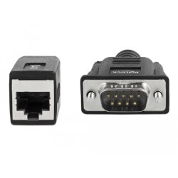 DeLOCK Adaptateur Serial pour rallonge de câble de DB9 mâle à RJ45 femelle.