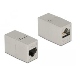 Delock Adapter RJ45 Buchse zu RJ45 Buchse Cat.6A Metall