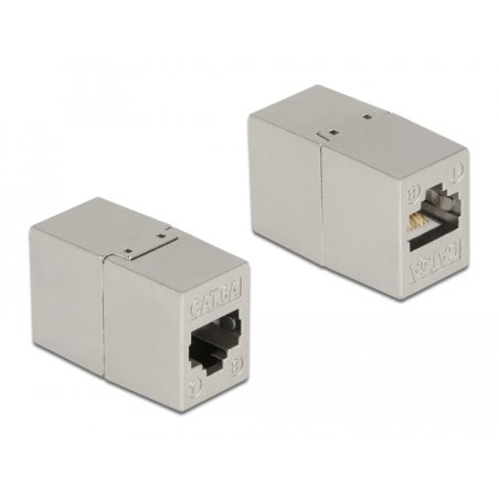 Delock Adapter RJ45 Buchse zu RJ45 Buchse Cat.6A Metall