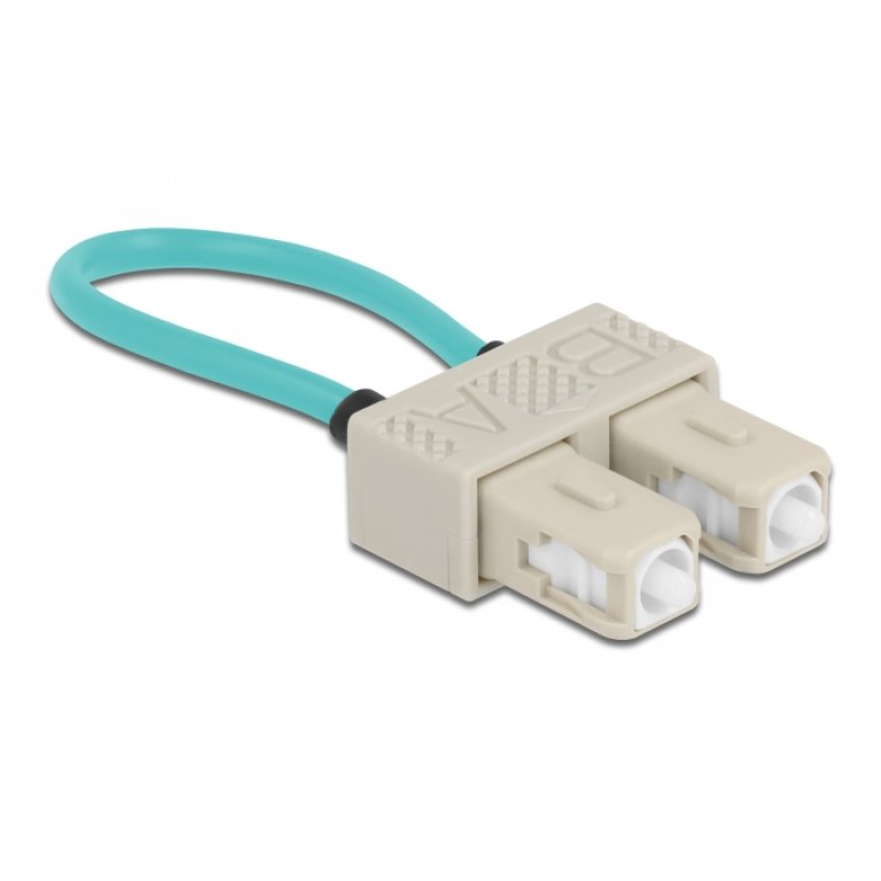 DeLOCK Optical Fiber loopback Adapter SC / OM3 Multi-mode beige