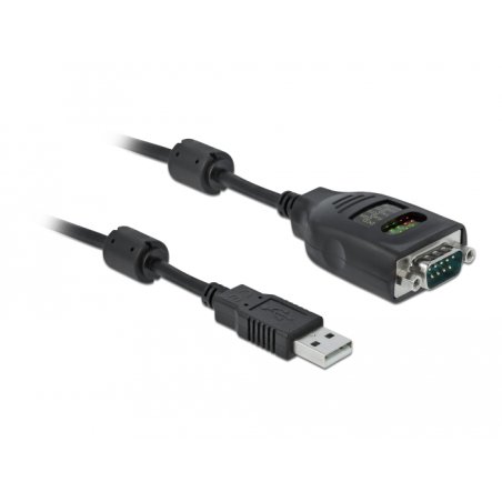 Delock USB Typ-A zu Seriell DB9 Adapter mit 9 LED RS-232 Tester
