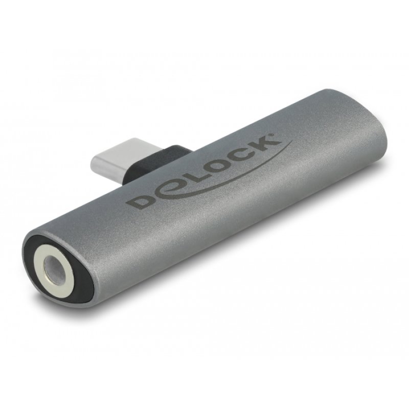 DeLOCK Audio Adapter USB Type-C to Stereo Jack female and USB Type-C PD grey