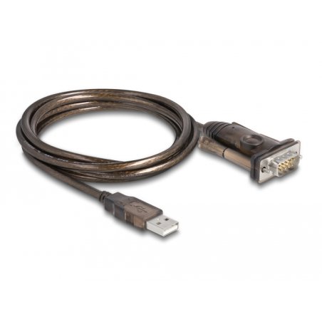 DeLOCK Adaptateur USB 2.0 Type-A à 1 x Serial RS-232 D-Sub, 9 broches males avec vis, 1,5 m