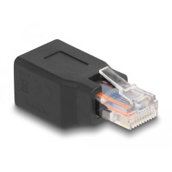 DeLOCK Adaptateur de réseau RJ50 mâle à femelle 10P/10C broches, 1:1, noir