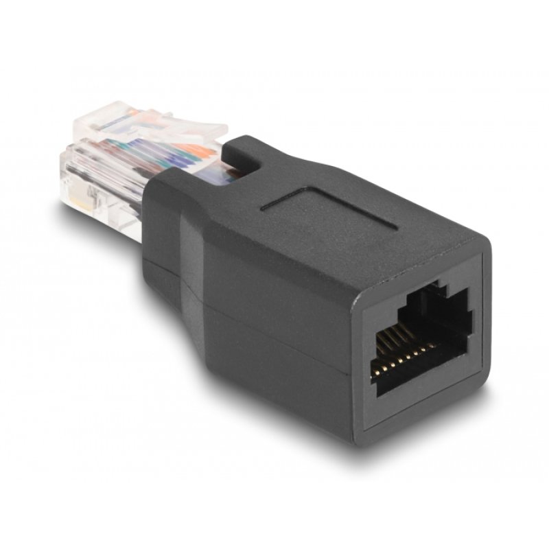 DeLOCK Adaptateur de réseau RJ50 mâle à femelle 10P/10C broches, 1:1, noir