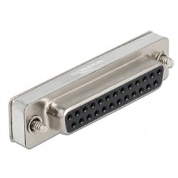 DeLOCK 66831 connecteur de fils DB25 Noir, Argent