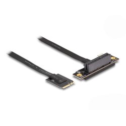 Delock M.2 Key A E zu PCIe x4 NVMe Adapter gewinkelt mit 20 cm Kabel
