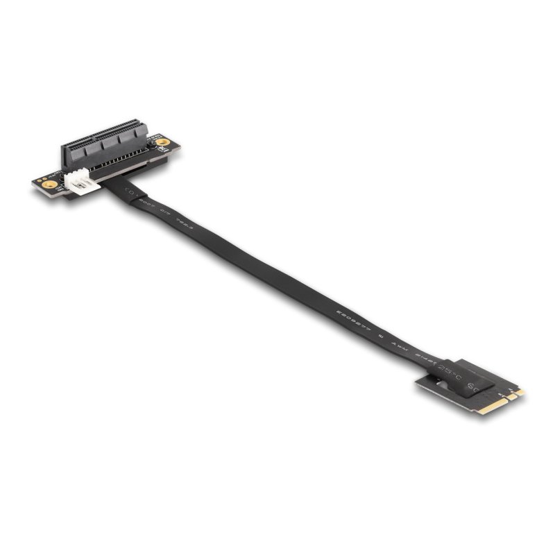 Delock M.2 Key A E zu PCIe x4 NVMe Adapter gewinkelt mit 20 cm Kabel