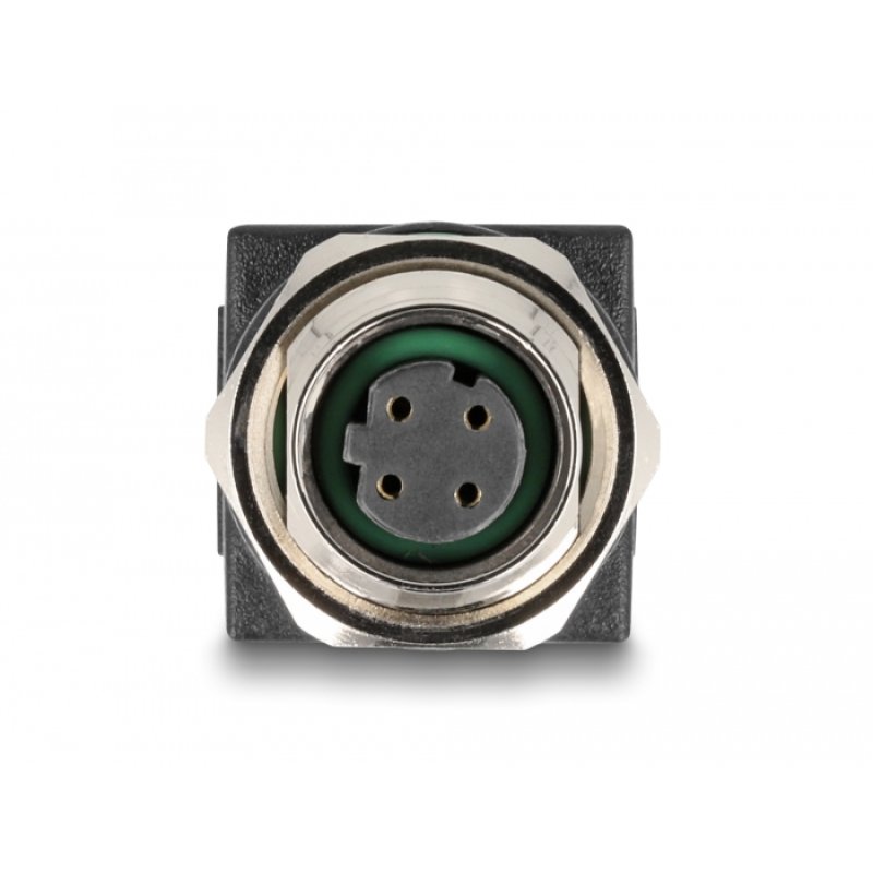 DeLOCK M12 Adaptateur codé-D 4 pin, femelle à RJ45 femelle droit