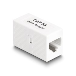 Delock Adapter RJ45 Buchse zu RJ45 Buchse Cat.6A UTP weiß