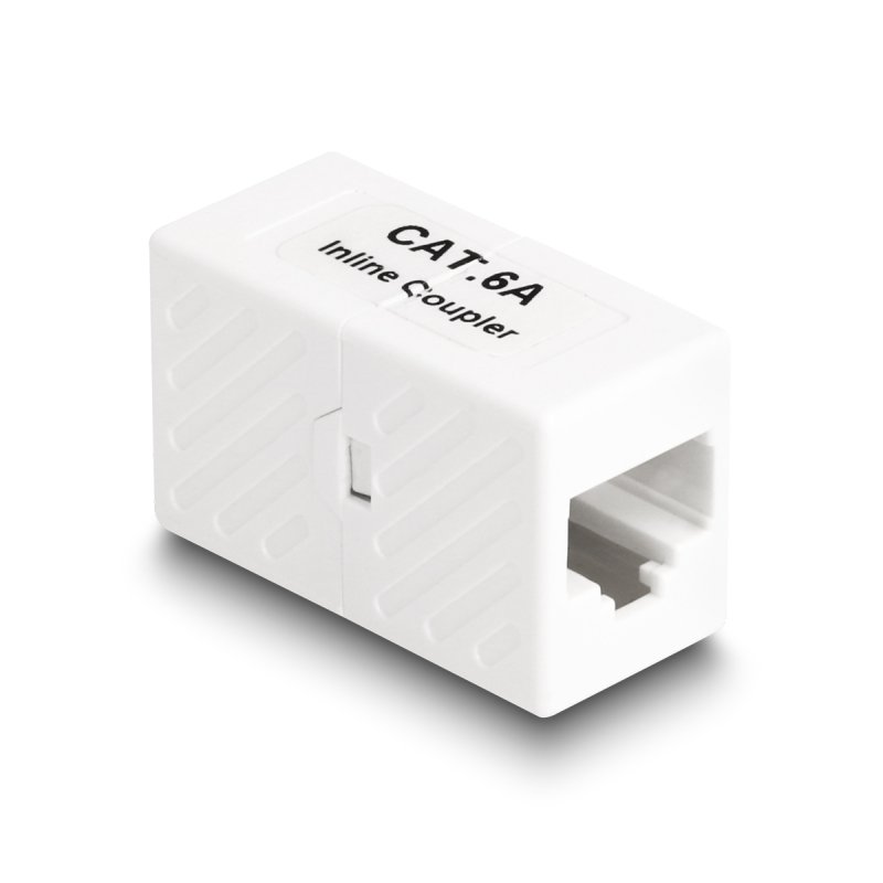 Delock Adapter RJ45 Buchse zu RJ45 Buchse Cat.6A UTP weiß