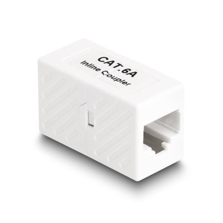 Delock Adapter RJ45 Buchse zu RJ45 Buchse Cat.6A UTP weiß