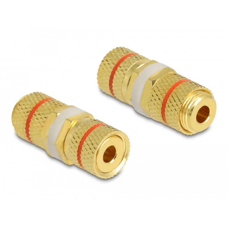 DeLOCK Audio Adapter binding post to binding post for installation, red ring