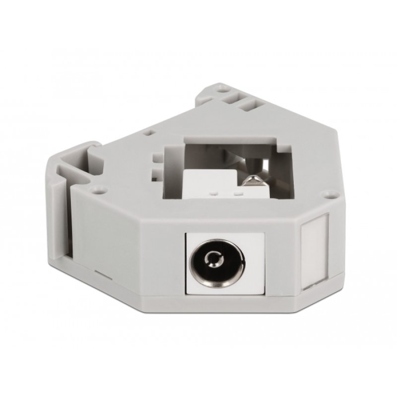 DeLOCK DIN rail Adapter with Keystone IEC female to terminal block