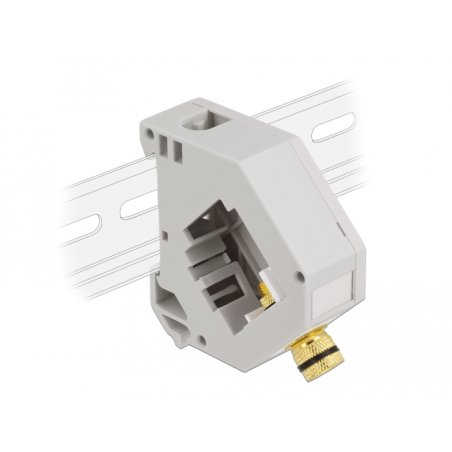 DeLOCK Adaptateur de rail DIN avec borne de raccordement à borne de raccordement Keystone