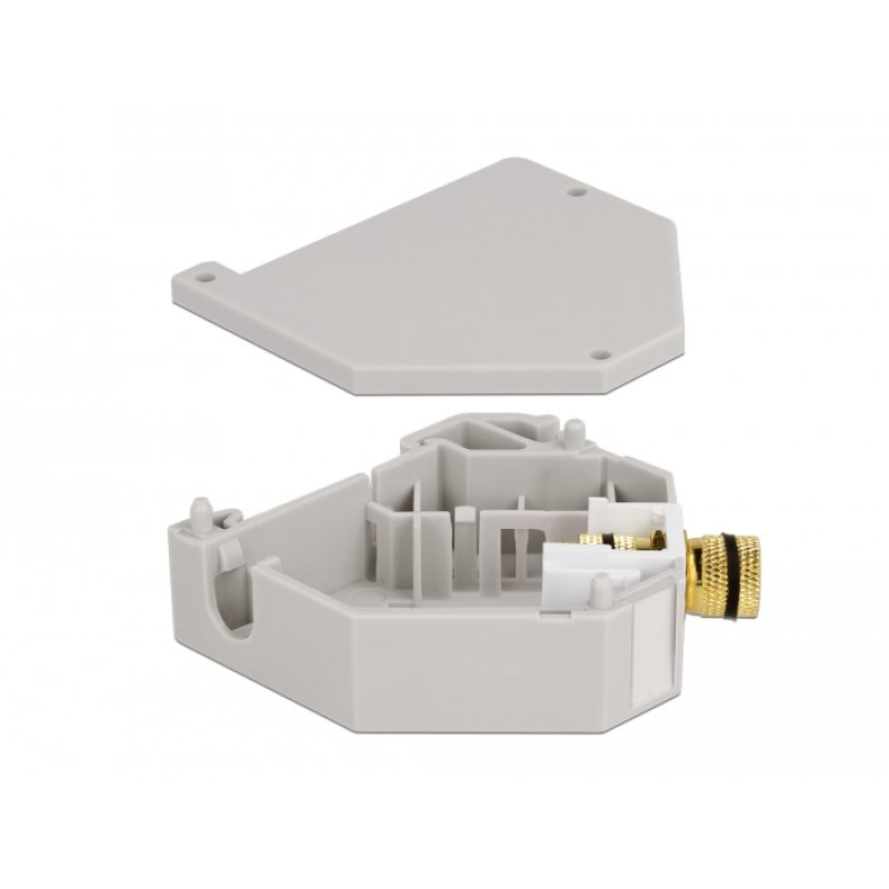 Delock Hutschienenadapter mit Keystone Polklemme zu Polklemme