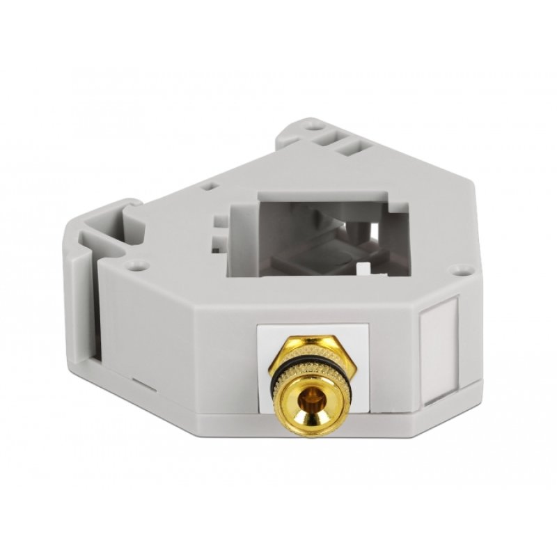 Delock Hutschienenadapter mit Keystone Polklemme zu Polklemme