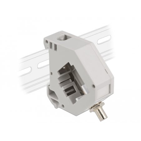 Delock Hutschienenadapter mit Keystone ST Simplex Buchse zu ST Simplex Buchse