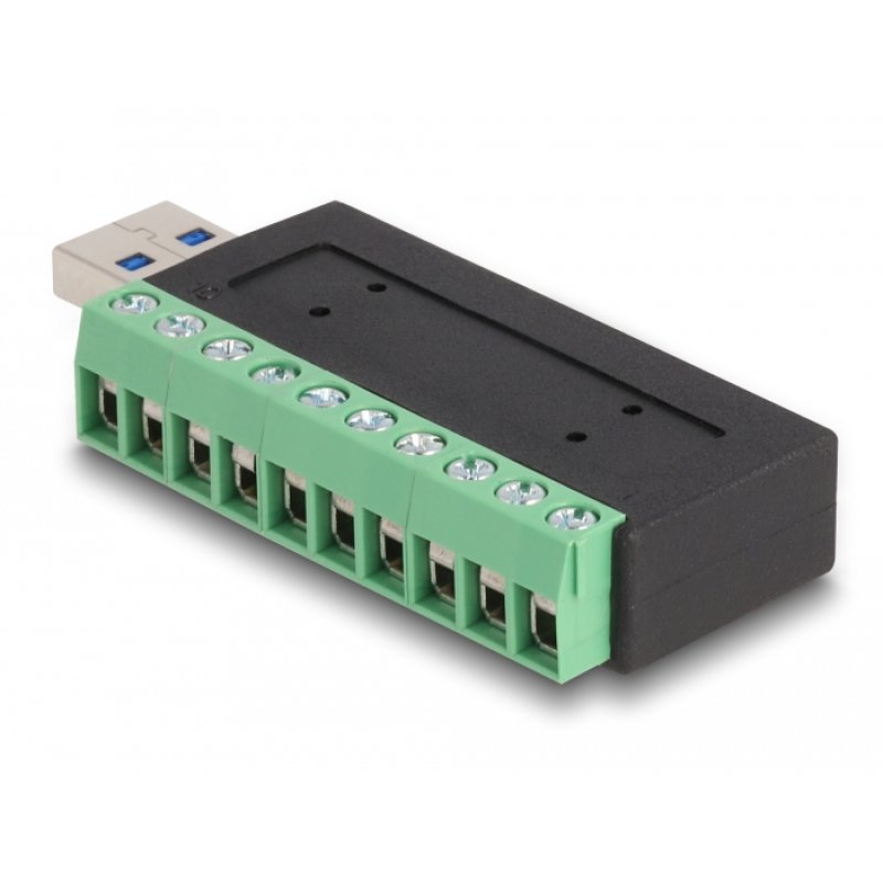 DeLOCK Adaptateur USB 3.2 Gen 1 Type-A mâle à bloc terminal