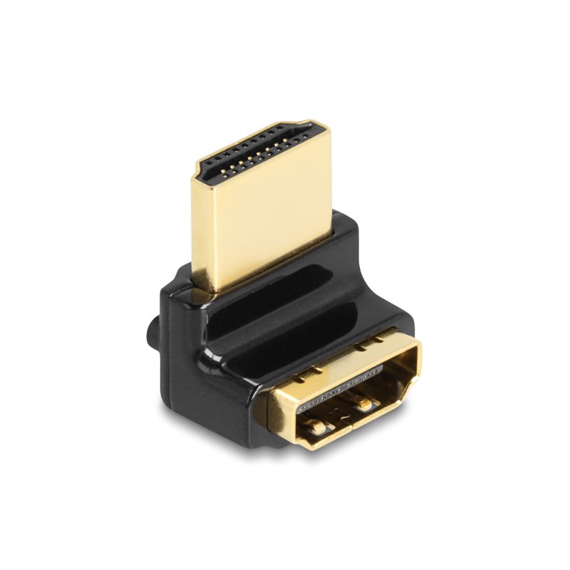 DeLOCK HDMI Adapter male to female 90° upwards angled 8K 60 Hz metal