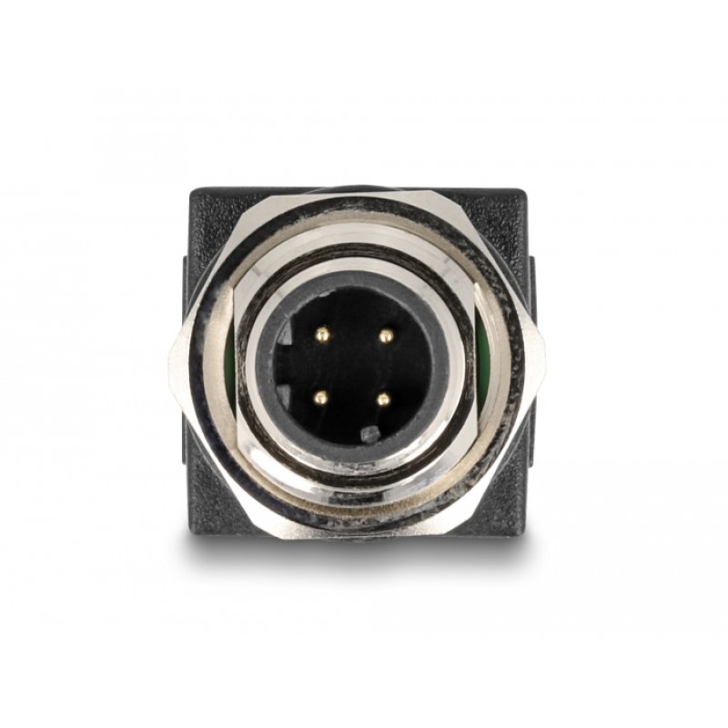 DeLOCK M12 Adapter D-coded 4 pin male to RJ45 jack straight