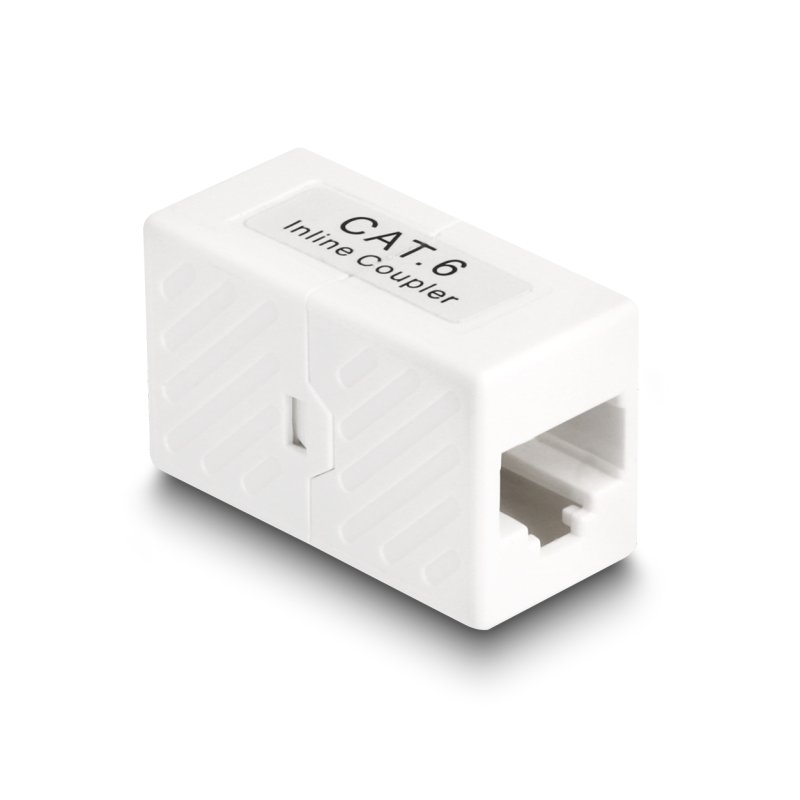 Delock Adapter RJ45 Buchse zu RJ45 Buchse Cat.6 UTP weiß