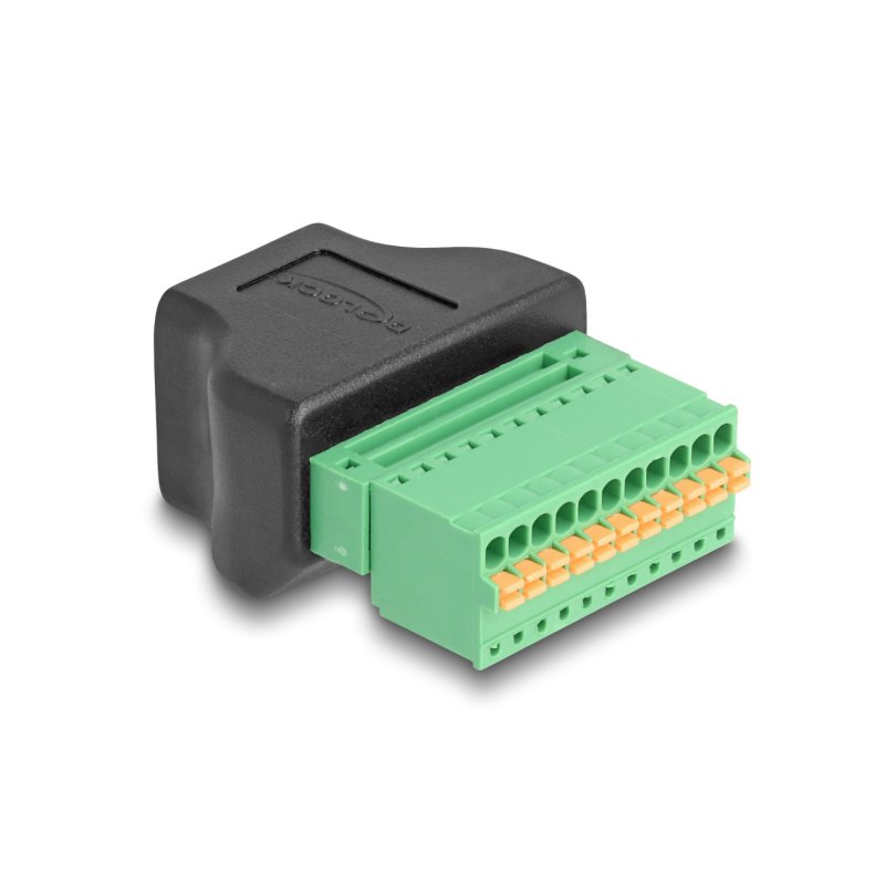 DeLOCK RJ50 female to Terminal Block Adapter with push-button