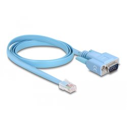 Delock Adapter RS-232 DB9 Stecker zu 1 x Seriell RS-232 RJ45 Stecker 1 m