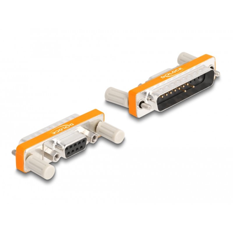 DeLOCK Adaptateur D-Sub 9 broches femelles avec écrous vers D-Sub 25 broches mâles avec vis