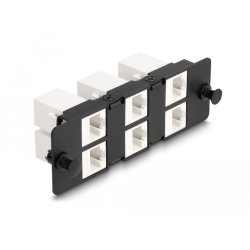 Delock Keystone Adapter Panel 6 Port schwarz