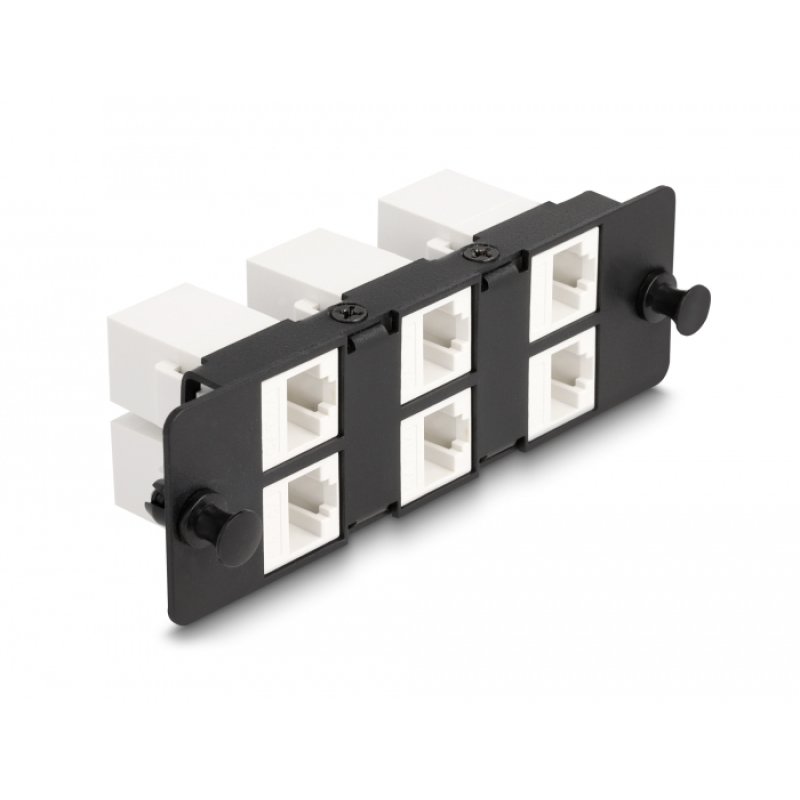 DeLOCK Panneau adaptateur Keystone 6 prises, noir