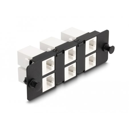 Delock Keystone Adapter Panel 6 Port schwarz